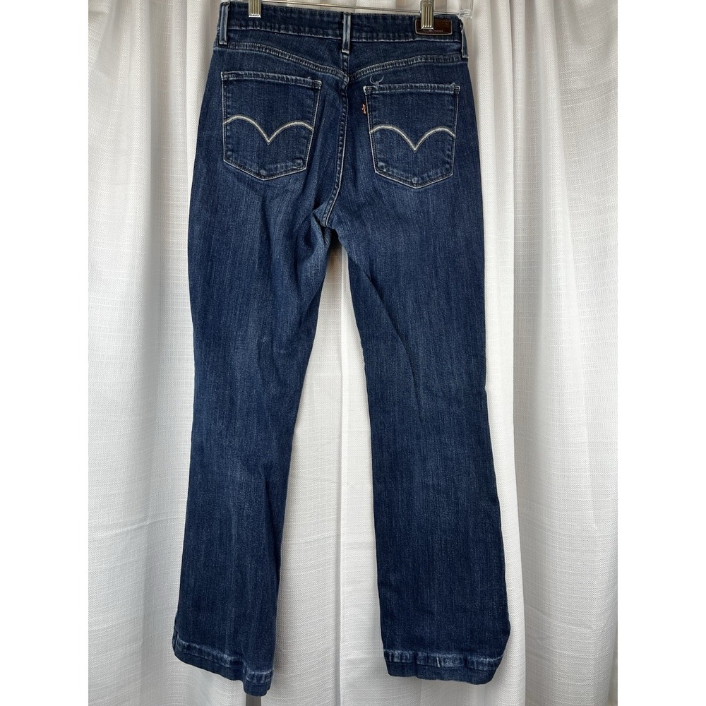 Levis Jeans Womens 8M/29 Blue Demi Curve Classic Boot Cut Mid Rise Stretch - Picture 7 of 11